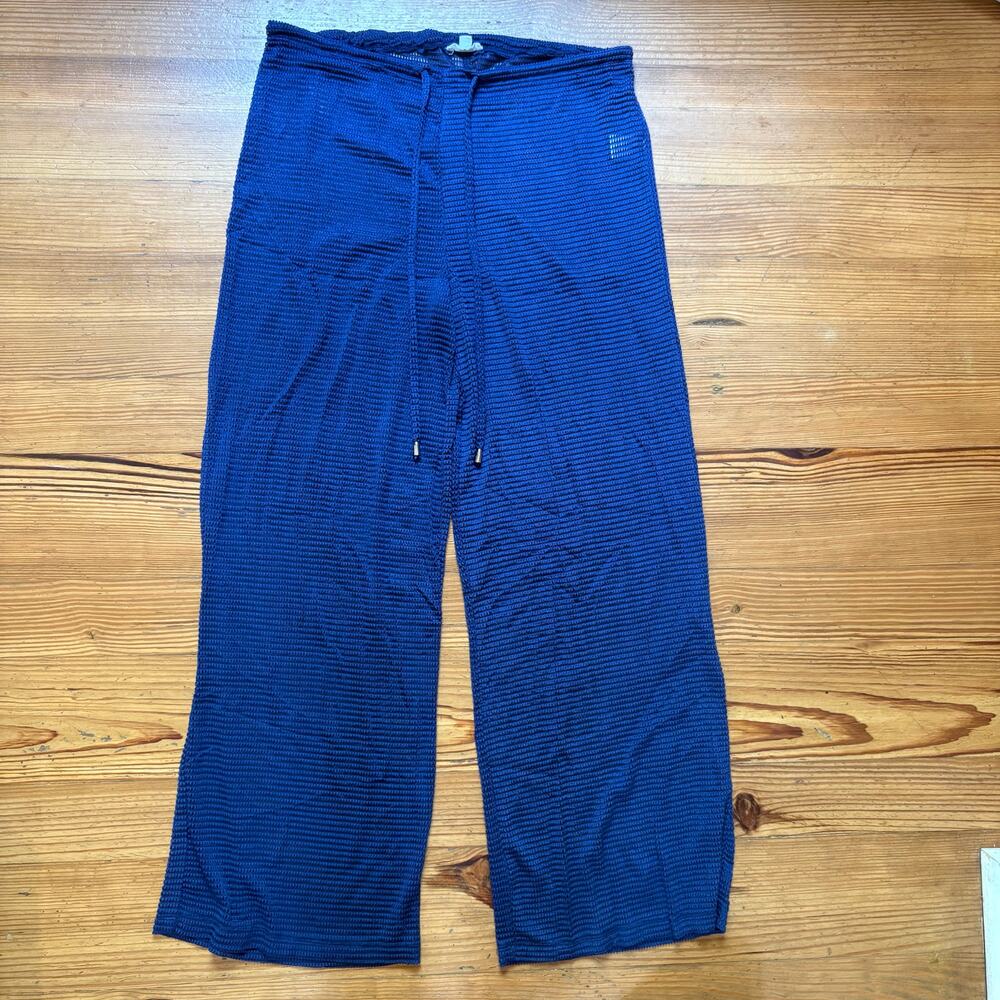Marina Blu blue swim mesh coverup pants SIZE M